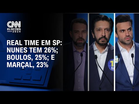 Real Time em SP: Nunes tem 26%; Boulos, 25%; e Marçal, 23% | BASTIDORES CNN