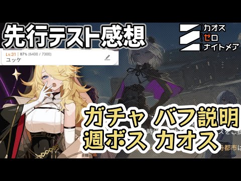 【先行版】先行テストのエンドコンテンツ全部一通りやっての感想動画 最終Lv31 cbt 【カオスゼロナイトメア】