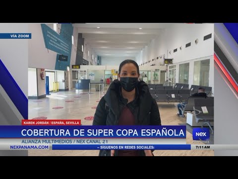Karen Jordán desde la cobertura de Super Copa Española