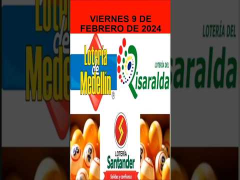 Números Recomendados Loteria De Medellin Santander Y Risaralda Hoy 8 de feb 2024 #shorts