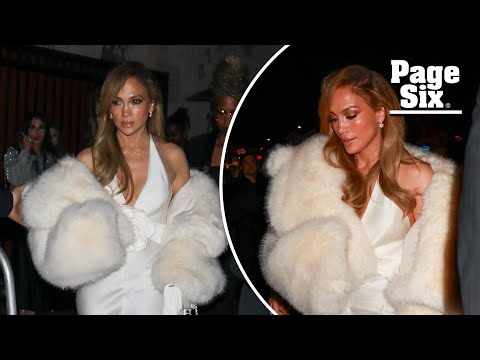 Jennifer Lopez goes for Old Hollywood glamour in all white at Golden Globes pre-party