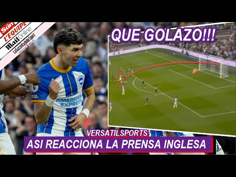 ASI REACCIONA PRENSA INGLESA a GOL de JULIO ENCISO BRIGHTON vs MANCHESTER CITY