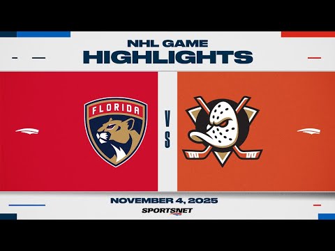 NHL Highlights | Panthers vs. Ducks - November 4, 2025