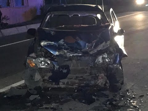 Piloto de automóvil resulta herido tras percance vial en El Progreso.