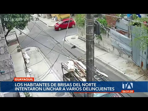 Guayaquil: Se registró un intento de linchamiento a delincuentes en Brisas del Norte