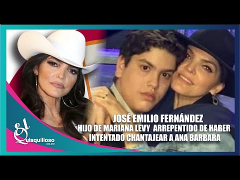 JOSÉ EMILIO HIJO DE MARIANA LEVY Y EL PIRRU ACEPTA QUE INTENTÓ CHANTAJEAR A ANA BARBARA