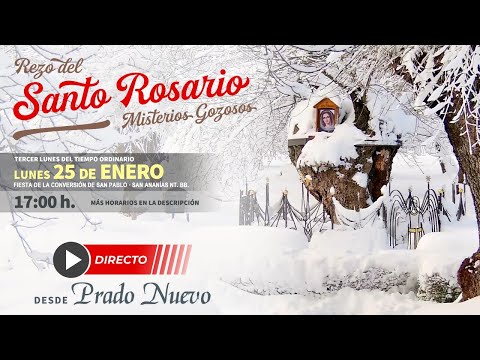 Lunes 25 de Enero, 17:00 h: Santo Rosario (Misterios Gozosos) en directo desde Prado Nuevo