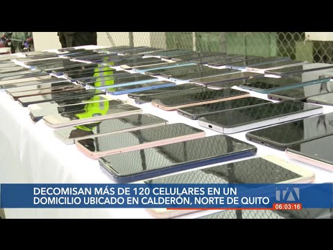 Decomisan más de 120 celulares en un domicilio en Calderón