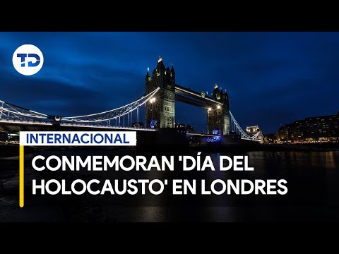 Gran Bretaña ilumina monumentos de color púrpura para conmemorar 'Día del holocausto'