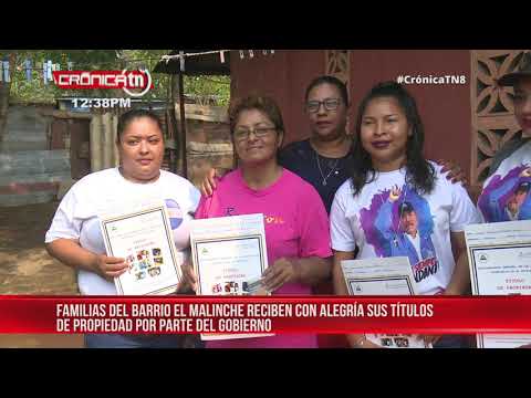 Nicaragua: Familias de Mateare reciben con alegría títulos de propiedad y solvencias
