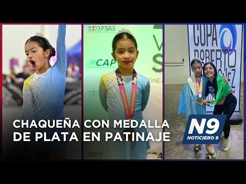 CHAQUEÑA CON MEDALLA DE PLATA EN PATINAJE - NOTICIERO 9