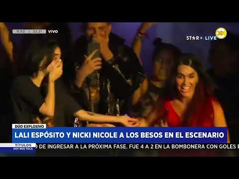 Lali Espósito y Nicki Nicole a los besos en el escenario ? HNT a las 8 ? 11-03-24