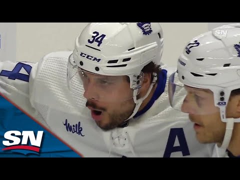 Maple Leafs Auston Matthews Lights The Lamp With One-Timer Off Mitch Marners Feed