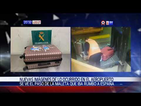 Caso Dinac: Revelan más imágenes sobre la maleta cargada de droga