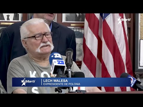 Info Martí | Lech Walesa visita Miami para apoyar la libertad de Cuba
