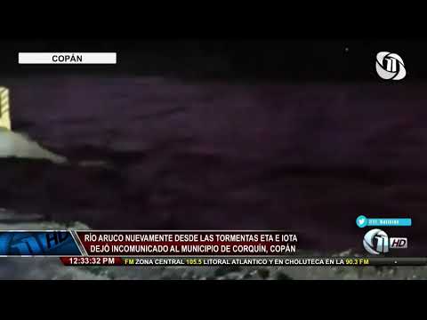 Once Noticias |  Rio Aruco nuevamente desde las tormentas ETA e IOTA dejó incomunicado al...