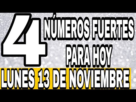 NÚMEROS DE LA SUERTE PARA HOY LUNES 13 DE NOVIEMBRE 2023