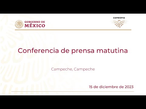 Conferencia de prensa matutina del viernes 15 de diciembre 2023