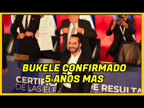 Bukele recibe certificación para la presidencia 20242 - 2029: Mantiene fuerte apoyo