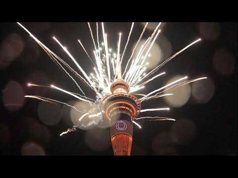 Feu d'artifice à Auckland en Nouvelle Zélande pour le nouvel an 2024 | AFP Images