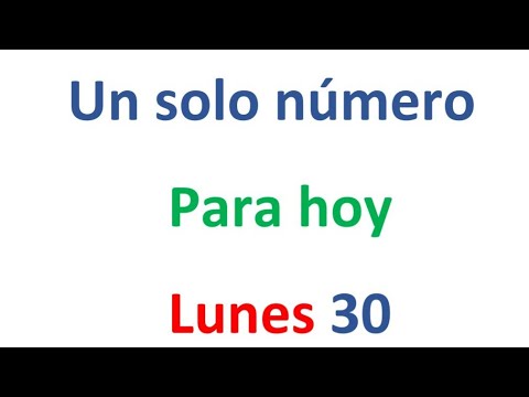 Un solo número para hoy Lunes 30 de septiembre, El campeón de los números