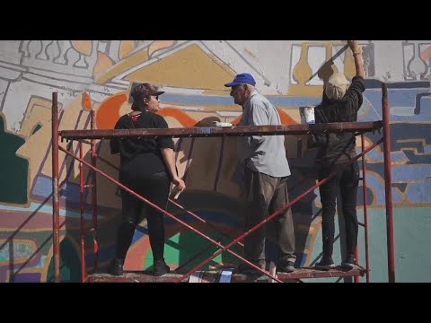 Former prisoners restore mural at dictatorship's clandestine prison in Chile