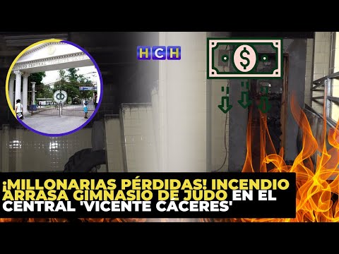 ¡Millonarias pérdidas! Incendio arrasa Gimnasio de Judo en el Central 'Vicente Cáceres'