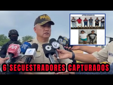 Policía Nacional captura a 6 secuestradores y libera a un ciudadano en Portoviejo, Manabí
