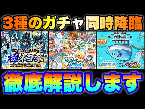 3種のガチャ同時降臨！極ネコ祭に水着ガチャに魚！徹底解説します！　#にゃんこ大戦争　【オレンジチャンネル】