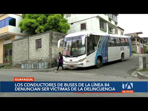 Choferes de la línea 84 de transporte urbano en Guayaquil denuncian ser víctimas de extorsión