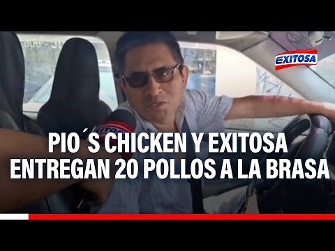 Pio´s Chicken y Exitosa entregan 20 pollos a la brasa a nuestros conductores fieles de los 95.5 FM