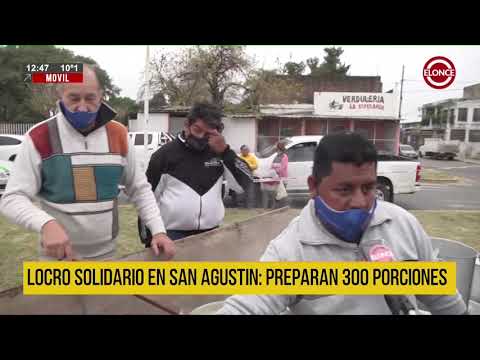 Locro solidario en San Agustín, prepararon 300 porciones