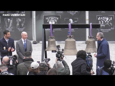 Chantier Cathédrale Notre Dame de Paris - arrivée de la Cloche des Jeux Olympiques - 7 novembre 2024