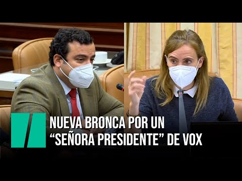 Nueva bronca en el Congreso por un señora presidente de Vox