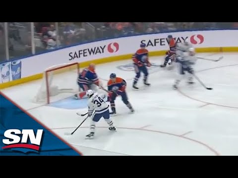 Matthews Opens Scoring Just 27 Seconds In Off Beauty Cross-Ice Feed From Marner vs. Oilers