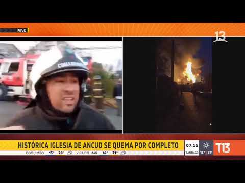 Incendio destruye completamente la iglesia San Francisco de Ancud