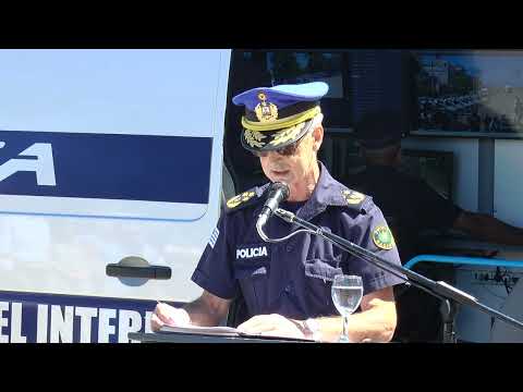 Oratoria del subdirector de la Policía Nacional, Jhonny Diego