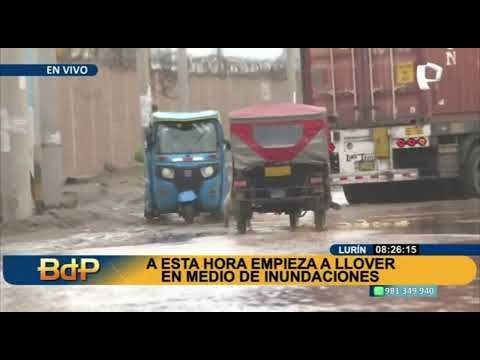 Lurín: vecinos a la espera de las autoridades tras aniegos en calles y casas afectadas por lluvias