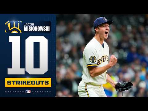 Jacob Misiorowski pitches another GEM for the 밀워키 브루어스!  (7 IP, 10 Ks, 0 ER) | MLB 하이라이트