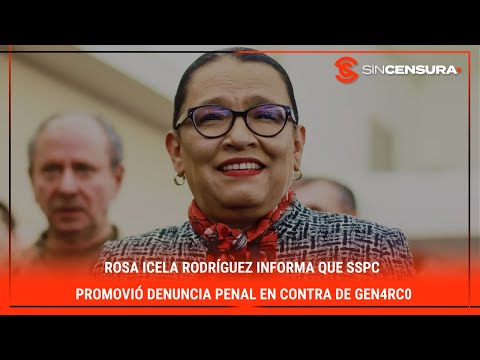 #RosaIcela Rodríguez informa que #SSPC promovió DENUNCIA penal en contra de G?n4rc0