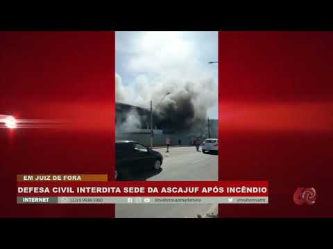 Defesa Civil interdita sede da ASCAJUF após incêndio