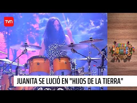 Juanita Parra se lució en la batería al ritmo de Hijos de la tierra  | Olmué 2020