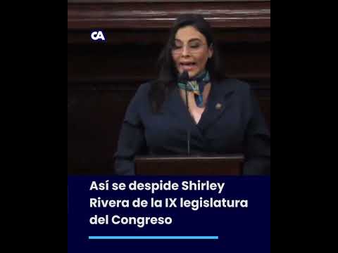 Así se despidió Shirley Rivera de la IX Legislatura del Congreso de la República #shorts