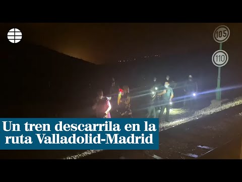 Un tren descarrila en la ruta Valladolid-Madrid