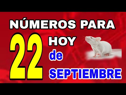 Números para jugar y ganar el día de Hoy 22 de Septiembre