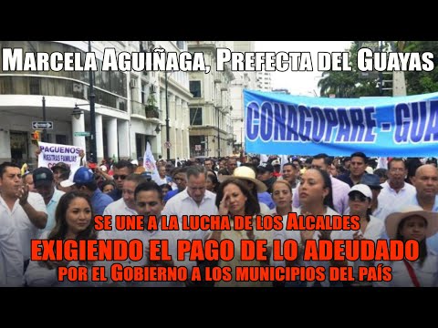 Marcha de los Alcaldes: Marcela Aguiñaga al Frente de la Lucha por el Pago Justo a los Municipios