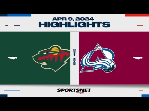 NHL Highlights | Wild vs. Avalanche - April 9, 2024