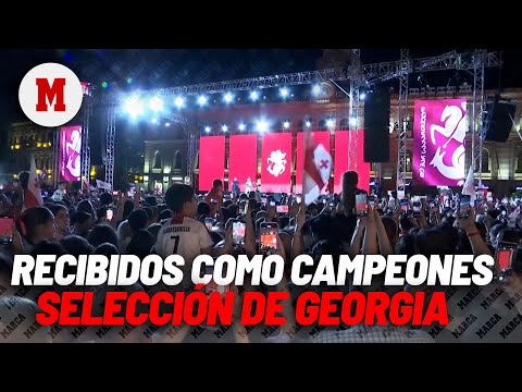 Recepción de 'campeones' a Georgia en Tblisi tras caer ante España en octavos I MARCA