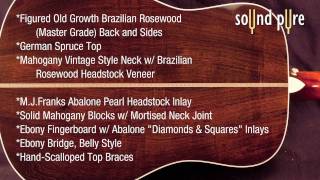 MJ Franks Brazilian Rosewood Acoustic Guitar Video Demo