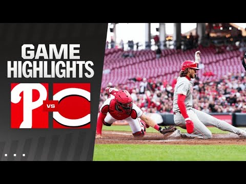 Phillies vs. Reds Game Highlights (4/22/24) | MLB Highlights